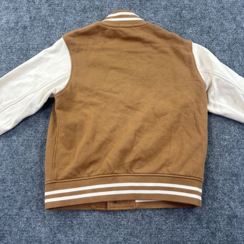 Uniqlo Varsity Jacket 7-8 Brown White Cheerleader All Stars Kids